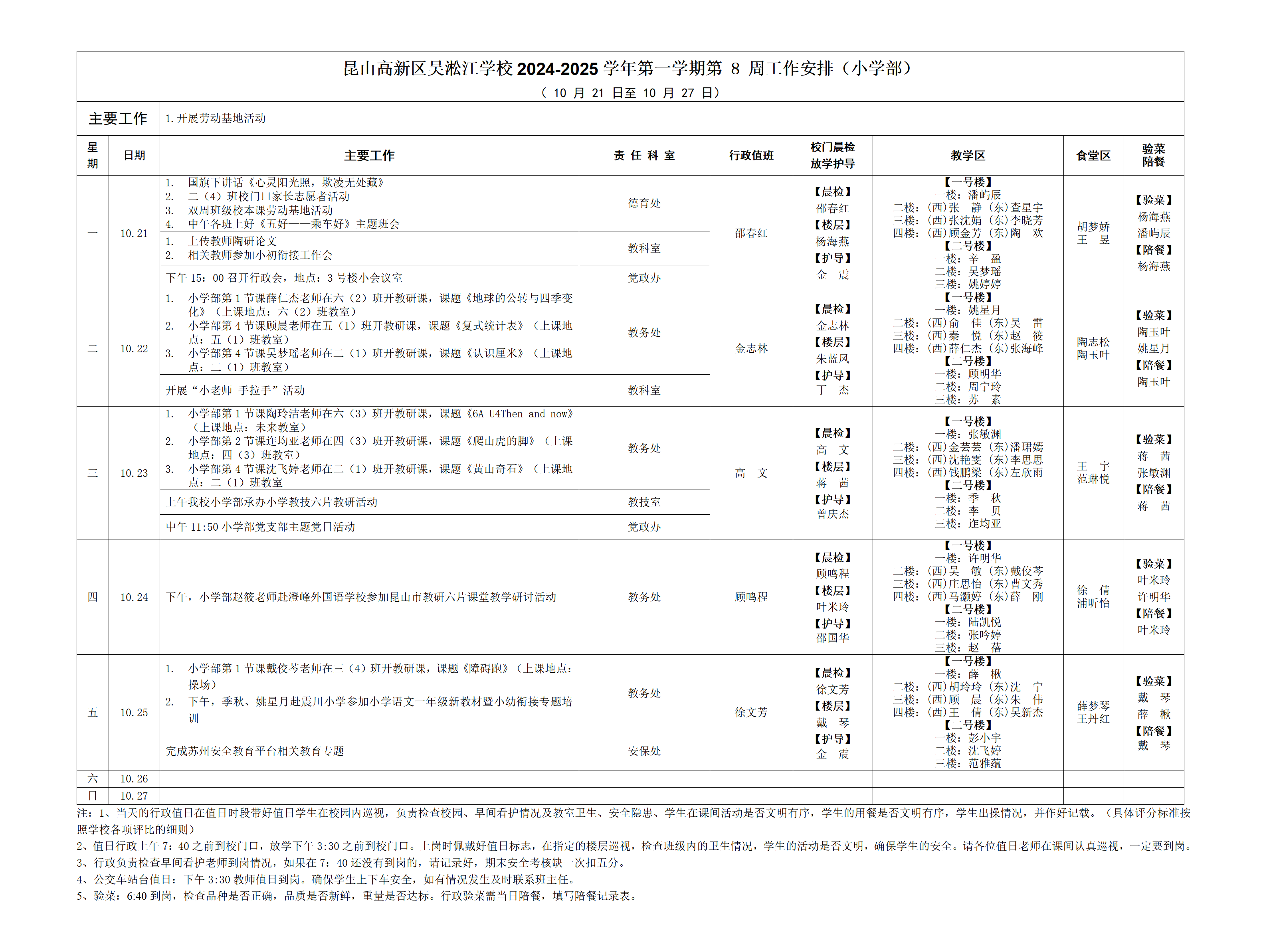 2024-2025学年第一学期第8周工作安排（小学部）.png